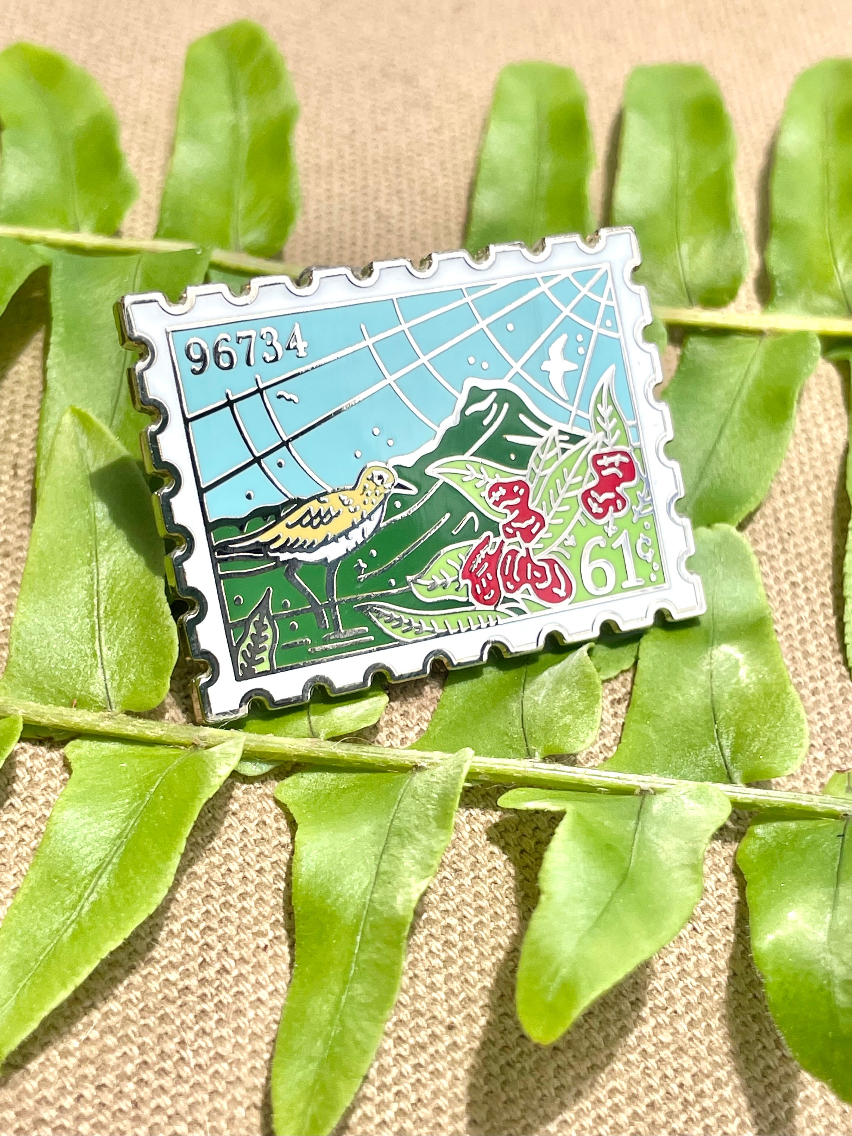 SECONDS ✷ Kawainui Marsh Post Stamp Pin