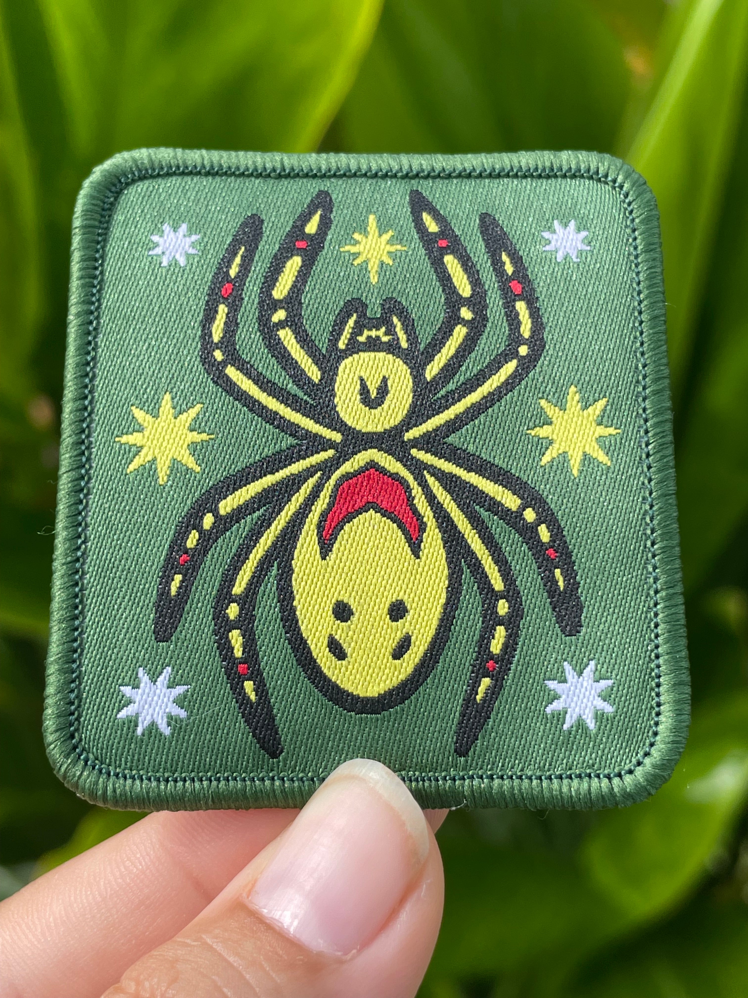 Happy-Face Spider Iron-On Patch