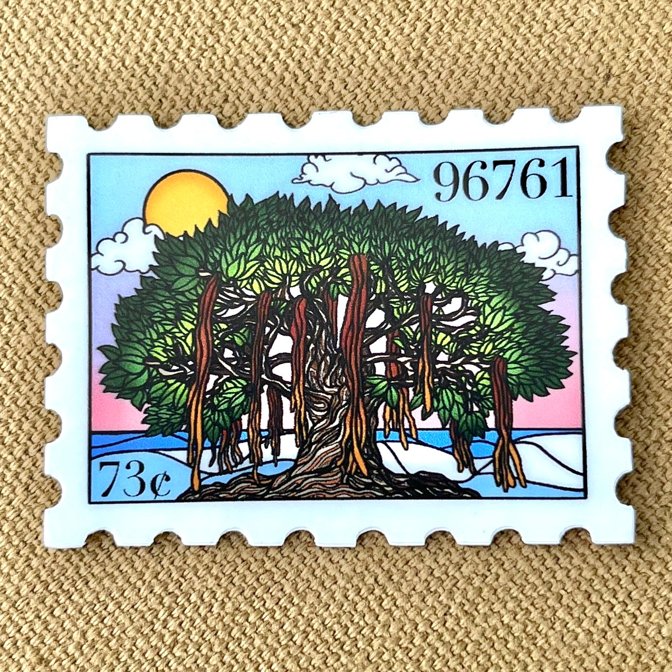 Lahaina Banyan Stamp Sticker