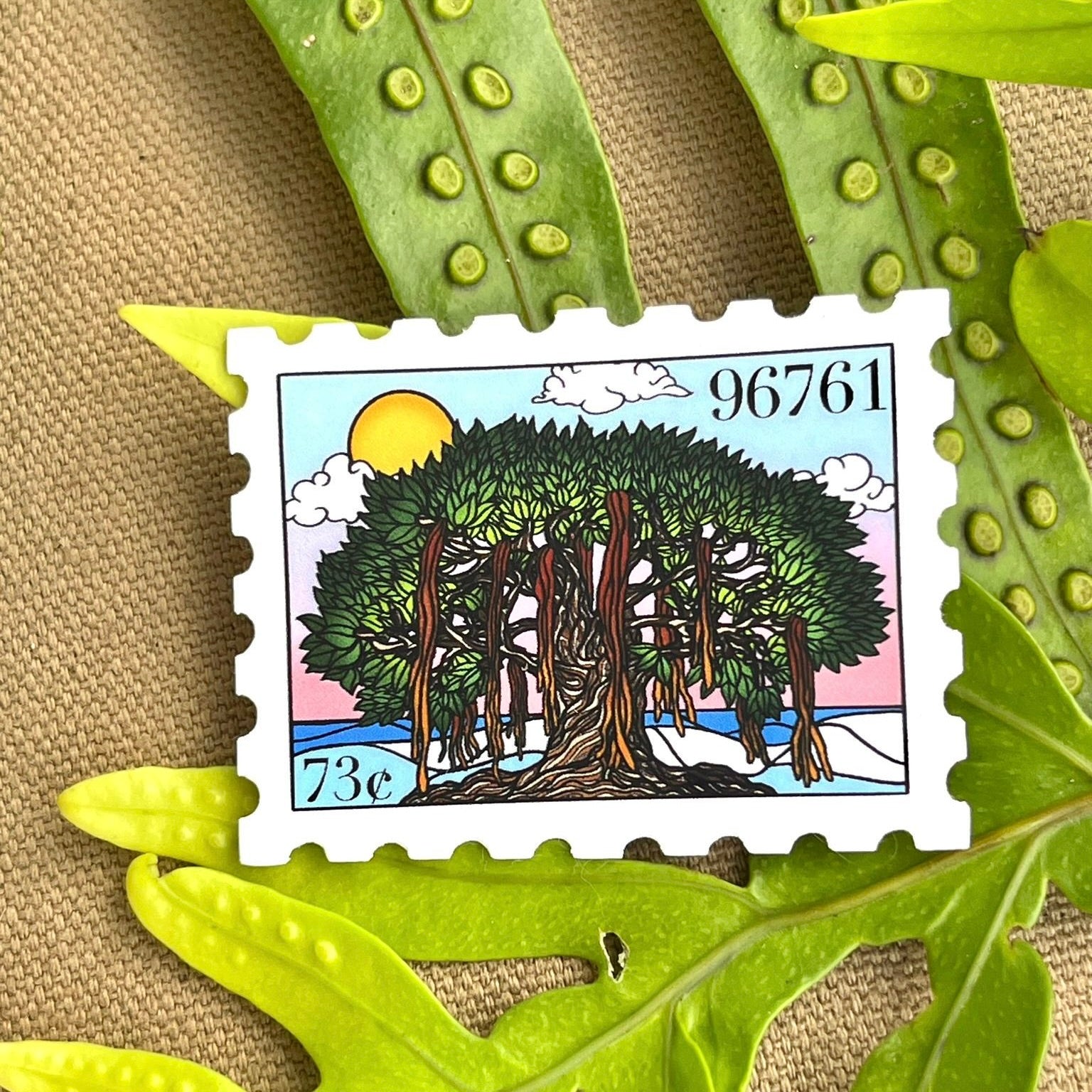 Lahaina Banyan Stamp Sticker