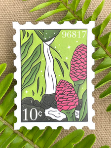 Nu'uanu Valley Post Stamp Sticker