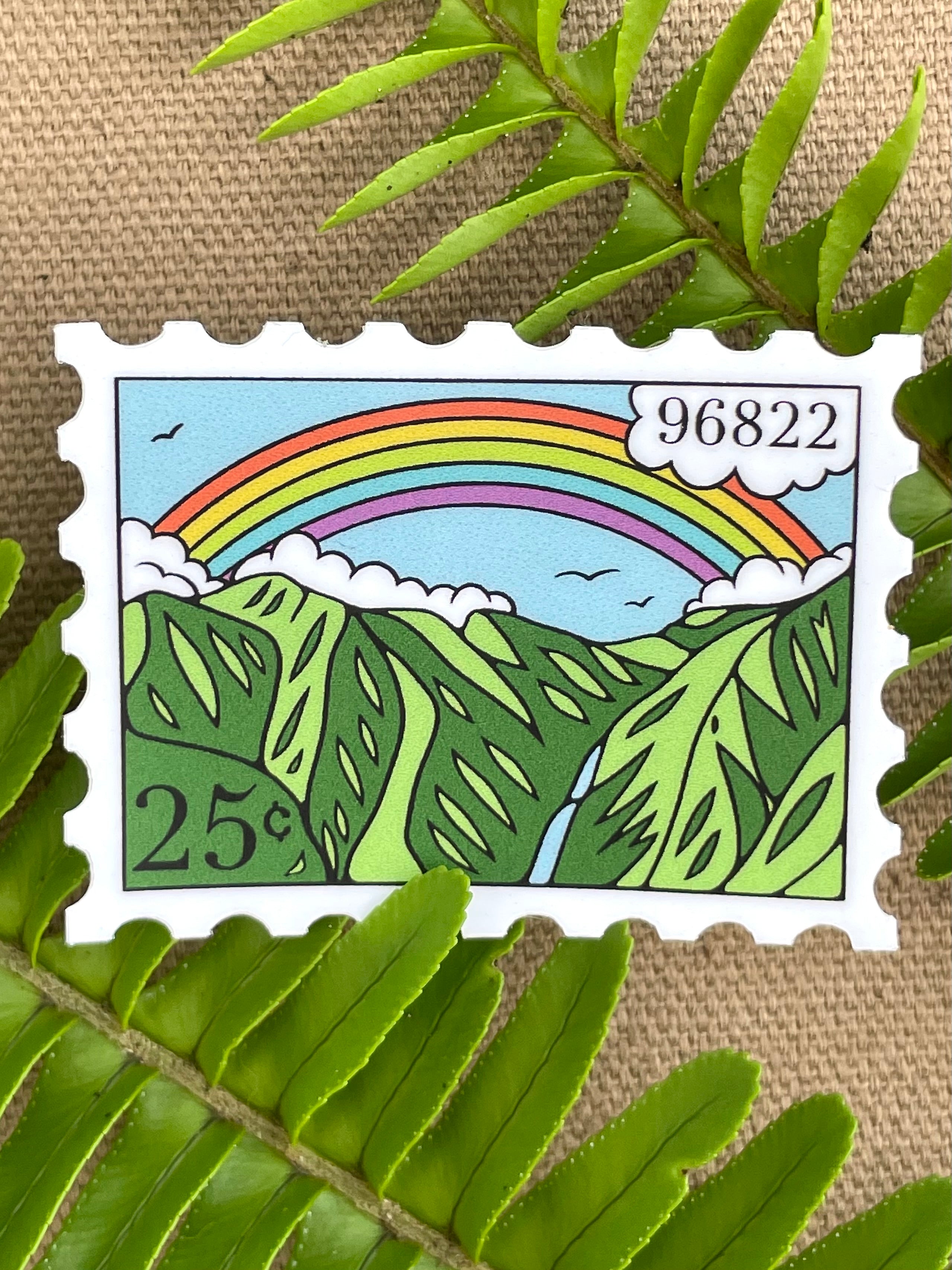 Mānoa Valley Post Stamp Sticker