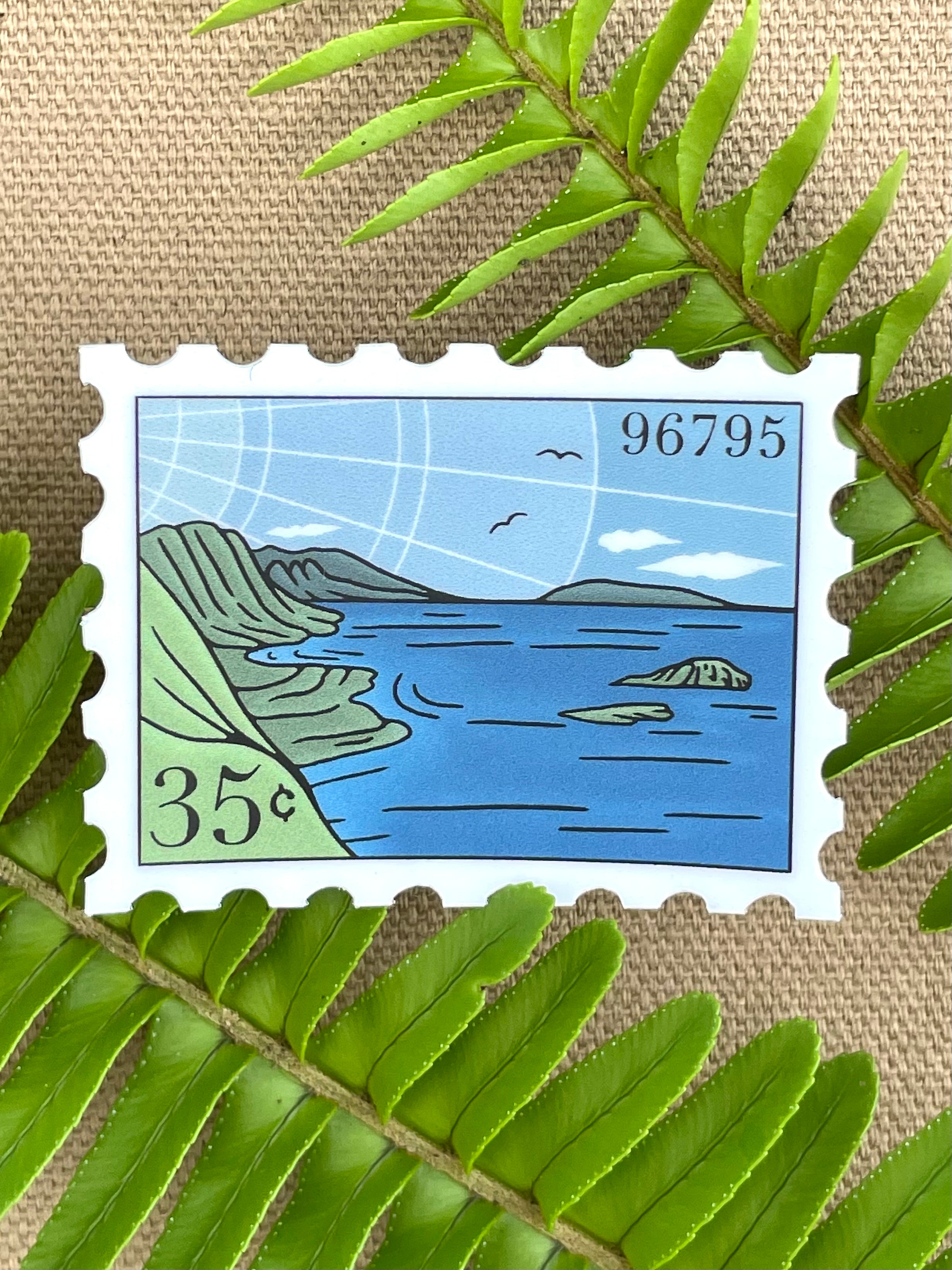 Waimānalo / Makapu'u Point Post Stamp Sticker