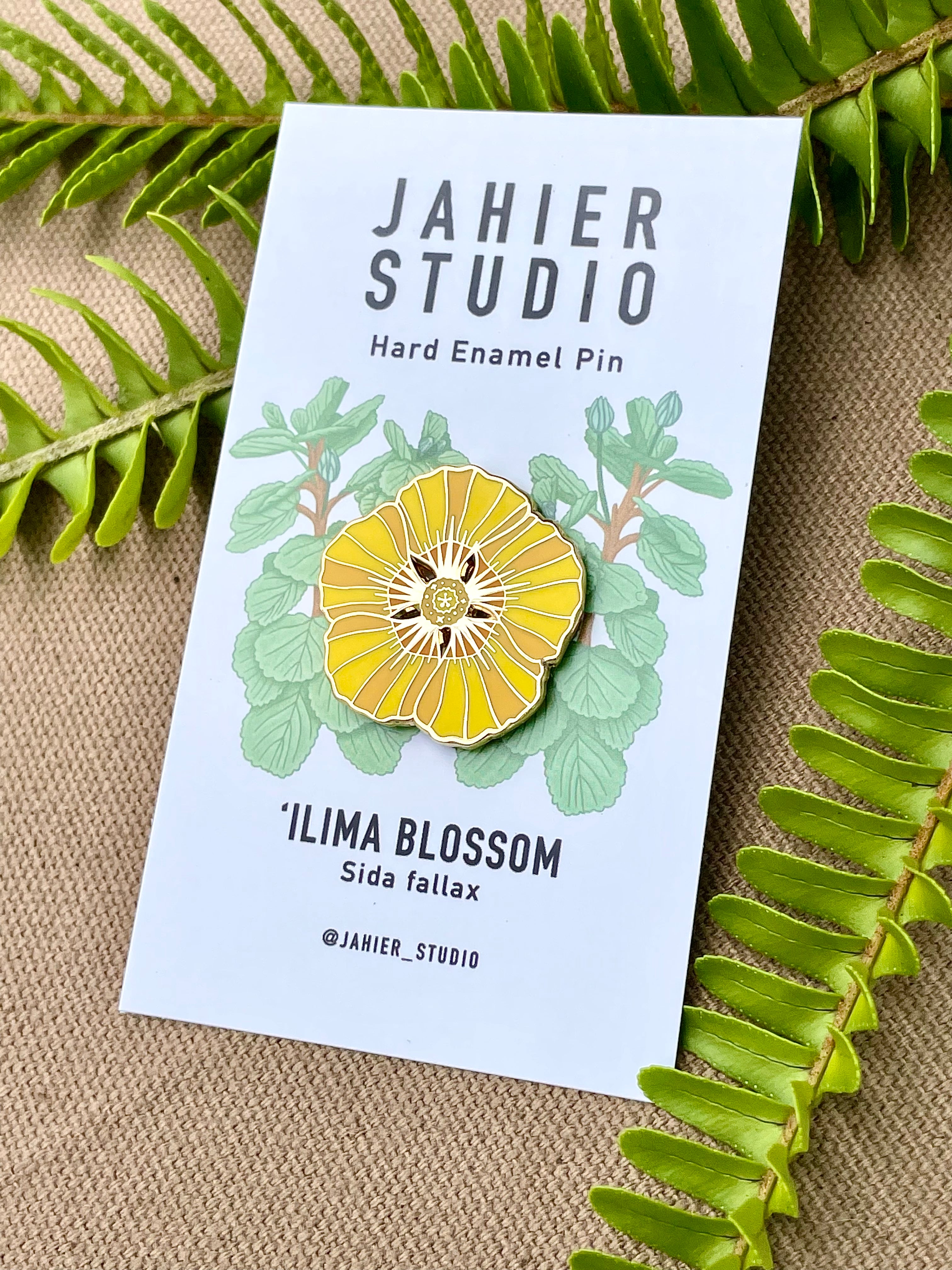 Jahier Studio Cosmic Naupaka Pin Set Black Rubber Backers