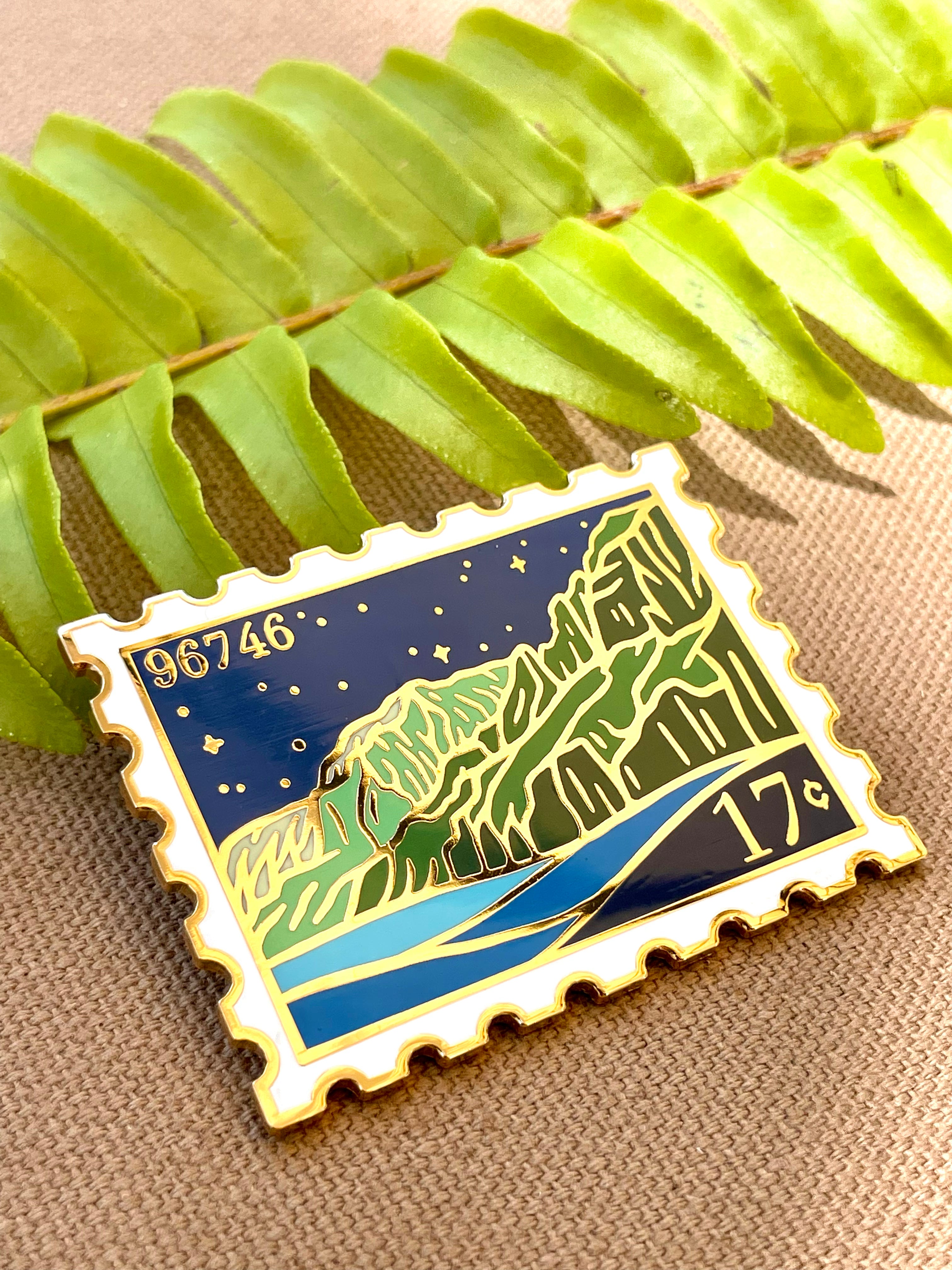SECONDS ✷ Nā Pali Post Stamp Pin