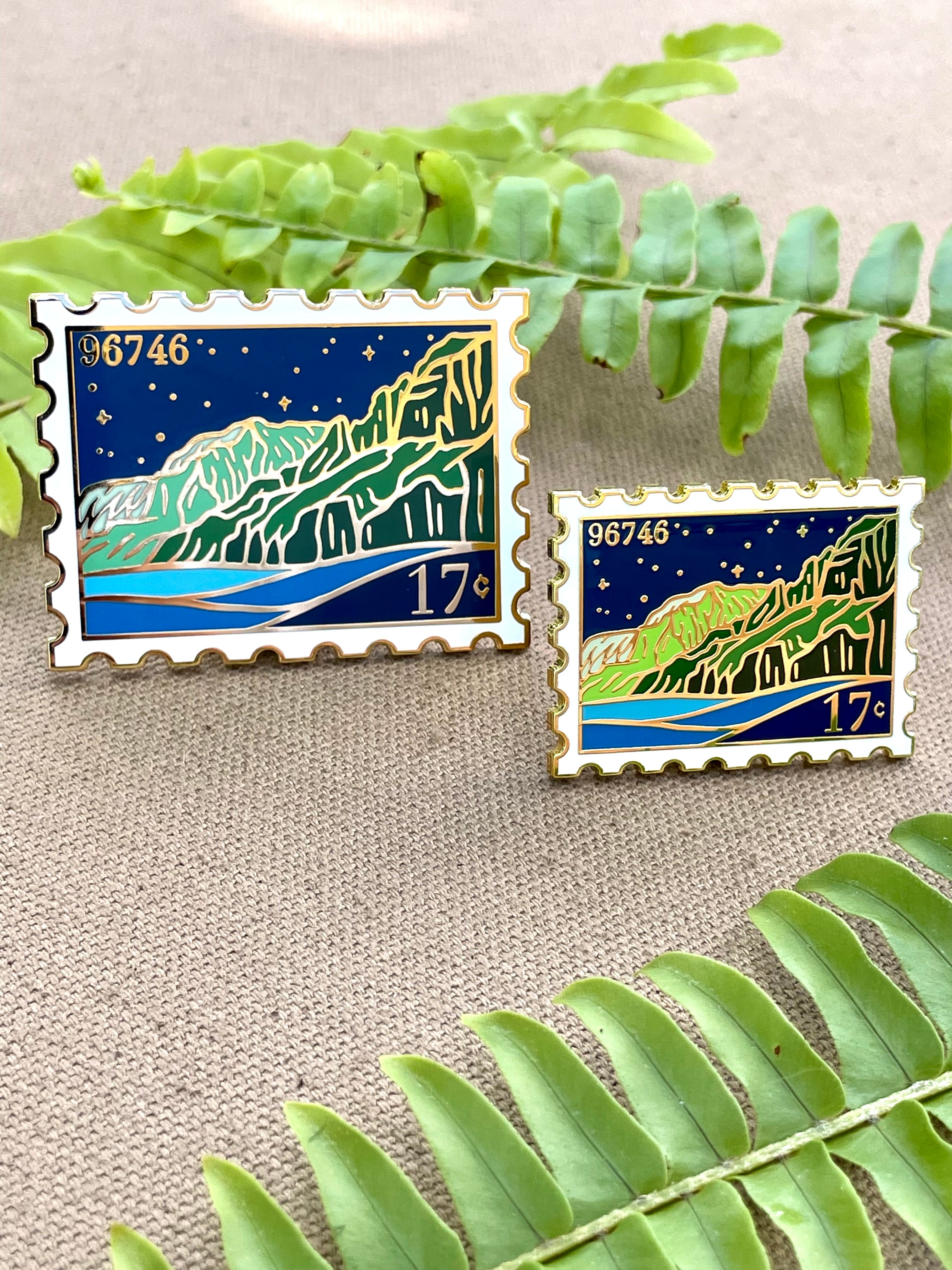 SECONDS ✷ Nā Pali Post Stamp Pin ~ Limited Edition
