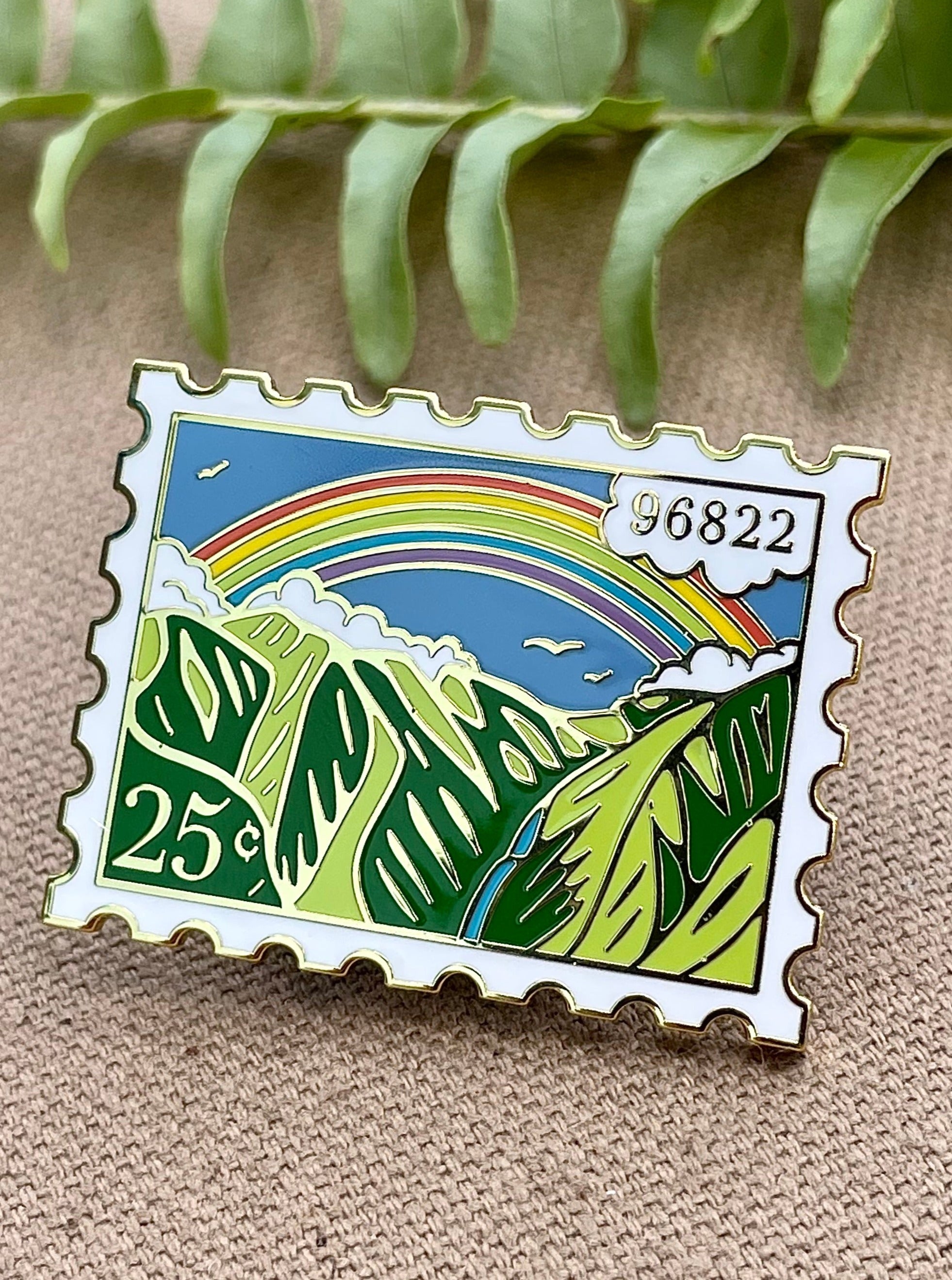 Mānoa Valley Post Stamp Pin